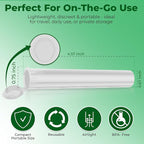 Kopperko Travel Medicine Container (116mm, 4.6 Inch 100-Pack) | Child Resistant Plastic Storage Tube | Mini Storage Tube for Spices | Airtight, UV Resistant & Waterproof (Clear Plastic)