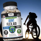 Kaya Naturals Flex Aid - Mobility Support Supplement for Men and Women - Turmeric Capsules with Glucosamine Sulfate, Boswellia Serrata and MSM - for Knee Support and Mobility Health - 180 Count