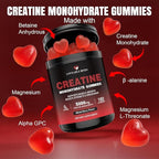 Loveable Bites Creatine Monohydrate Gummies – 5000mg Creatine Gummies for Men & Women | Supports Muscle Strength, Endurance, Energy & Recovery | Sugar-Free, Vegan, Mixed Berry Flavor, 180 Count