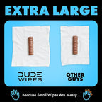 DUDE Wipes Unscented Flushable Wipes - Extra-Large Adult Wet Wipes for Sensitive Skin - 3 Pack (144 Count) - Infused with Vitamin E and Aloe - Septic and Sewer Safe