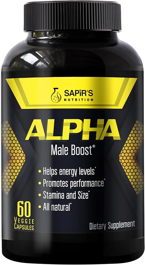 Alpha Testosterone Booster for Men - Increase Size Enlargement Pills for Men - Male Enhancing Supplement Energy, Strength, Stamina, Endurance, Performance - Male Enhancement Testosterona Para Hombre