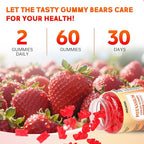 Potassium Citrate Gummies 1200mg for Adults, Women & Men Chewable Potassium Supplement for Muscle Health & Electrolyte Support Sugar Free, Strawberry Flavor, 60 Count