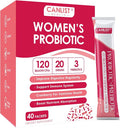 Women's Probiotic Powder - 120 Billion CFUs, 20 Strains, Cranberry Extract & 3 Prebiotics, Help for Immune Booster, Digestive Health, Vaginal & Urinary Health, 40 Packets