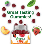 Kids Probiotics Gummies | 2 Billion CFU | Great Tasting Kids Probiotic Gummies | for Gut Health, Digestive Support, and Immune Support | 90 Probiotic Gummies for Kids and Toddlers | Lifeable