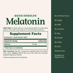 Nature's Bounty Melatonin, 100% Drug Free Sleep Aid, Dietary Supplement, Promotes Relaxation and Sleep Health, 10mg, 45 Quick Dissolve Tablets (Pack of 3)