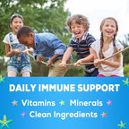 Kids Immune Support Supplement Gummies - Daily Childrens Vitamins C, Zinc & Echinacea - Gummy for Kids Immune Support, Ages 4 and Up, Natural Berry Flavor, Non-GMO, Gluten-Free & Vegan - 120 Gummies