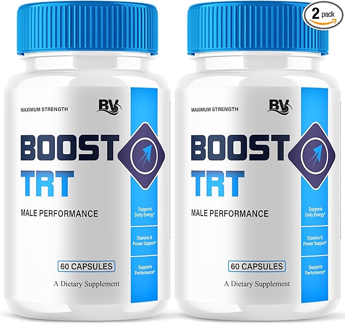 (2 Pack) Boost TRT Maximum Strength Performance Supplement BoostTRT Premium Capsules, Boost TRT Maximum Strength Advanced Multivitamin Supplement, BoostTRT Health Management Pills (120 Capsules)