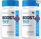 (2 Pack) Boost TRT Maximum Strength Performance Supplement BoostTRT Premium Capsules, Boost TRT Maximum Strength Advanced Multivitamin Supplement, BoostTRT Health Management Pills (120 Capsules)