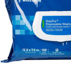 McKesson Staydry Disposable Washcloths with Aloe, Pre-moistened, 8 X 12", Soft Pack