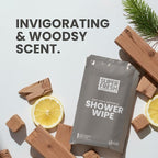Super Fresh Shower Wipes Large Sandalwood Body Wipes for No Rinse Bathing Personal Hygiene Gym Travel or Camping Enriched with Aloe and Vitamin E 10 Individually Wrapped Disposable Sheets