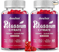 duwhot Potassium Citrate 1000mg Gummies, Potassium Supplement for Adults Women & Men, Support Leg Cramps & Muscle Health, 120 Chewables