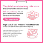 KEYTENTIAL] Height Growth Strawberry Milk Drink for Kids & Teens | Trusted LG H&H Formula from Korea | FGO Probiotic + Zinc, Vitamin D3, Whey Protein & Potassium | Daily Nutrition Supplement