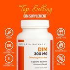 DIM Estrogen Supplement for Women - Hormone Balance & Harmony Support for Menopause, PCOS & Hormonal Acne with Antioxidant Properties - 300 Mg, 60 Count (Pack of 1)
