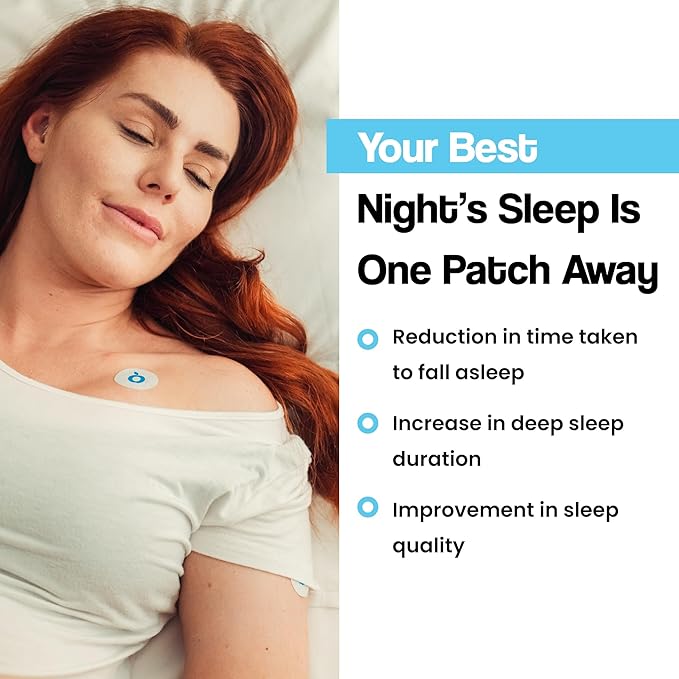 Natural Melatonin-Free Herbal Sleep Patches for Adults - No Added Hormones - 8-Hour Time-Release Formula - Ashwagandha, Magnesium, Passionflower, Valerian Root, Lemon Balm & Chamomile
