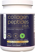 Greensential Collagen Peptides Plus Powder 21oz | + Acerola Vitamin C & Hyaluronic Acid | 100% Hydrolyzed Grass-Fed | Hair, Skin, Nail & Joint Support | Easy to Mix, Unflavored, 28 Servings