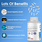 Probiotics for Men - 150 Billion CFU Acidophilus Capsules with Prebiotics & Postbiotics - Supports Gut Microbiome, Colon & Immune Health - 37 Strains with Digestive Enzymes - 60 Vegan Capsules