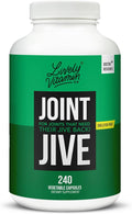 LIVELY VITAMIN CO. Joint Jive - Lubricate Joints (Knee, Ankle, Neck, Shoulder, Back) - Collagen - Glucosamine - MSM - Quercetin - Chondroitin - Devils Claw - Shellfish-Free Formula - 240 Count