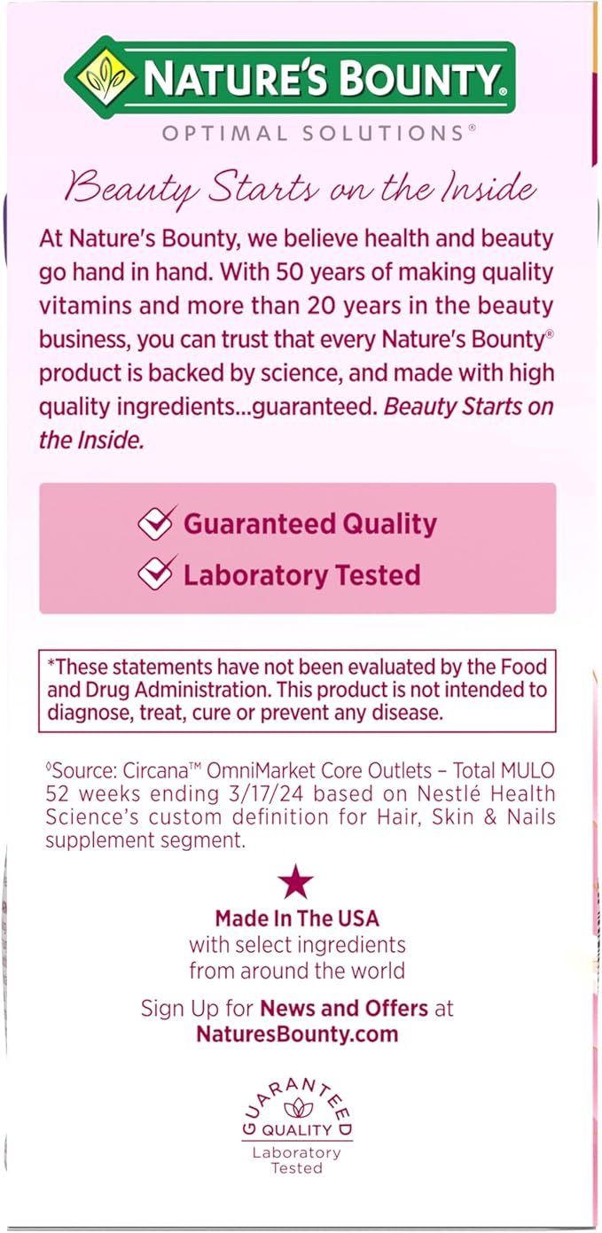 Nature's Bounty Optimal Solutions Ultra Collagen Booster for Healthy-Aging Supplement, Resveratrol, Hyaluronic Acid – Collagen Capsules for Women, 48 Capsules (Pack of 2)