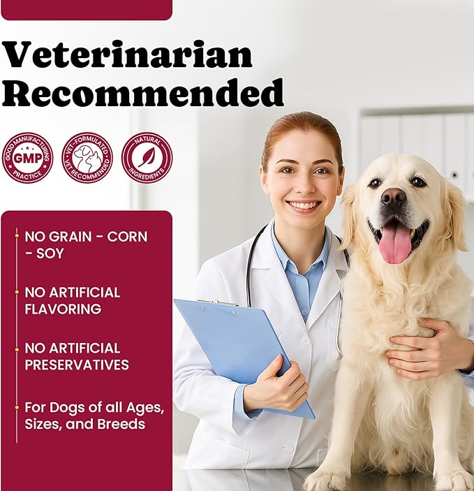 Glucosamine for Dogs, Liquid Hip and Joint Supplement, Chondroitin Drops for Dogs, Joint Drops for Dog, Dog Supplement for Mobility Pain Relief - 60ml