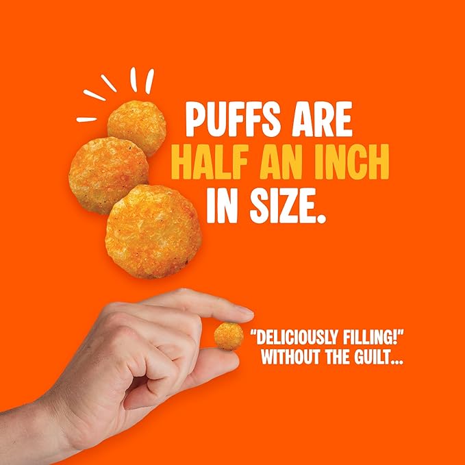Twin Peaks Protein Puffs - (Nacho Cheese), Keto Friendly, Low Carb Snack (300g, 21g Protein, 2g Net Carbs, High Protein, Healthy Crunchy Snack).