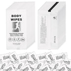 twoworld Body Wipes for Women and Men, Individually Wrapped Face and Body Wipes, No Rinse Personal Cleansing Wipes, Travel Size, 50 Count