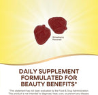 Nature's Way Alive! Hair, Skin & Nails Premium Gummies, Beauty Formula*, with Collagen, Biotin, Vitamins C & E, Strawberry Flavored, 60 Gummies