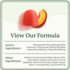 Plant People WonderCalm Mushroom Gummies - Natural Ashwagandha Supplement to Ease Stress & Boost Mood for Adults Without Sugar, Gluten or Artificial Colors, Vegan-Friendly, Peach Flavor, 60 Count