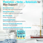 Menopause Supplements for Women, 120 Billion CFU Probiotic, 13-in-1 Herbs Probiotics Complex, for Menopause Relief, Hormone Balance, Hot Flashes, Night Sweats, Mood Swings, Gut & Immunity - 60 Capsule