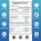 Probiotics for Women & Men - 100 Billion Plus Digestive Enzymes & Prebiotics, Highest Potency 3-in-1 Complete Probiotics for Digestive Health, Immune Support