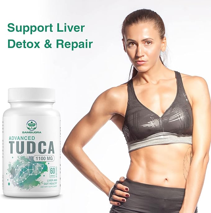 TUDCA Liver Supplements 1100mg, 3rd Party Tested Ultra Strength Bile Salt TUDCA Supplement, Liver Support for Detox Cleanse and Repair, 120 Capsules
