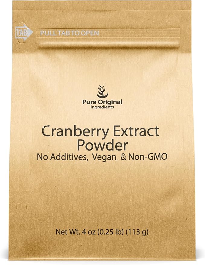 PURE ORIGINAL INGREDIENTS Cranberry Extract (4 oz), Gluten-Free, Herbal Supplement