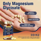 9-in-1 Magnesium Glycinate 500mg + Vitamin D3 5000 IU & K2 Complex - High Absorption - Healthy Stress, Sleep, Muscle Function, Bone Health & Energy Supports | Non-GMO, Gluten-Free 2 Pack