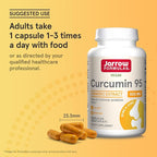 Jarrow Formulas Curcumin 95 500 mg,Turmeric Curcumin Extract for Antioxidant Support, Bone and Joint Support Dietary Supplement,120 Veggie Capsules,Up to 120 Servings, Pack of 12