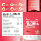 VivoNu Probiotics for Women, Women Probiotic Gummies, 500 Million CFUs, Fiber | Feminine Balance Gummies for Healthy Odour, Digestive Support and Gut Health + Vitamin C for Immune Support - 60 Gummies