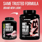 NutraBio 100% Whey Protein Isolate Powder, 25g with Complete Amino Acid Profile, Soy and Gluten Free, Low Carb and Low Calorie, Strawberry Ice Cream, 5 Lbs