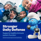 The Smurfs Immune Support Supplement Vitamins for Kids with Elderberry, Zinc, Vitamin C & D for Immune Defense Age 3+ | Made with Real Fruit in a Smurf Berry | Doctor Developed & Non-GMO | 80 Gummies