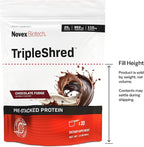 Novex Biotech TripleShred Protein - Pre-Stacked Protein - Increase Energy and Focus - Build Muscle - Chocolate Fudge, 20 svgs (Pack of 2)
