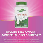 Nature's Way Vitex Fruit, Traditional Menstrual Cycle Support*, Traditional Women's Health Support*, Chasteberry Supplement for Women, Vegan, 320 Capsules (Packaging May Vary),(Pack of 2)