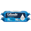 Cottonelle XL Flushable Wet Wipes, Adult Wipes Large, 2 Flip-Top Packs, 45 Wipes Per Pack (90 Total Wipes), Packaging May Vary