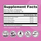 Beef Organ Supplement for Women - Beef Liver, Kidney, Heart and Uterus Tissue, Supports Women's Overall Energy and Health - Pasture Raised in New Zealand - No Fillers or Flow Agents - 60 Capsules