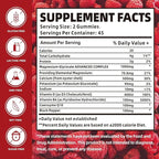Magnesium Glycinate Gummies 1000mg with Magnesium L - Threonate,Chelated Magnesium Potassium Complex Supplement with VitD, B6, CoQ10, Calcium,Supports for Memory, Calm, Mood - 90 Gummies