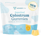 WONDERCOW Colostrum Gummies for Gut Health, Immune Support & Wellness | Natural IgG Whole Bovine Colostrum Supplement, 1,000mg per Serving (15 Gummies (5 Servings), Vanilla Cream)