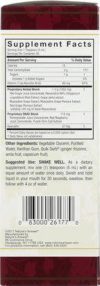 Nature's Answer Alcohol-Free Resveratrol Reserve, 5-Fluid Ounces | Packed with Antioxidants | Promotes Overall Health | Immune System Support | Single Count