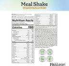 Fit & Lean Meal Shake, Fat Burning Meal Replacement, Protein, Fiber, Probiotics, Coffee Crumb Cake, 1lb, 10 Servings Per Container