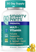 SmartyPants Prenatal Vitamins for Women, Multivitamin Gummies: Pre and Postnatal Vitamins, Biotin, Methylfolate, Vitamin D3, C, Vitamin B12, B6, A, K & Zinc, Inositol, 60 Count (30 Day Supply)