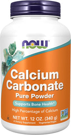 NOW Foods Supplements, Calcium Carbonate Powder, High Percentage of Calcium, Supports Bone Health*, 12-Ounce