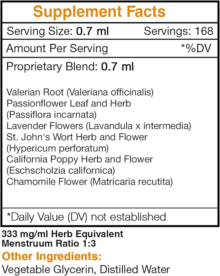 Secrets of the Tribe Dream Secret Alcohol-Free Extract, Tincture, Glycerite Valerian, Passionflower, Lavender, St. John's Wort, California Poppy, Chamomile. Restful Sleep Formula (4 FL OZ)
