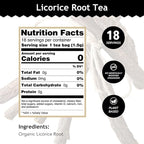 Buddha Teas - Organic Licorice Root Tea - Herbal Tea - For Health & Wellbeing - Immune Health & Digestion Support - Clean Ingredients - Caffeine Free - OU Kosher - 18 Tea Bags (Pack of 1)