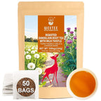 WT WEETEE Roasted Dandelion Root Tea with Milk Thistle, 50 Count Caffeine Free Herbal Tea Bags for Liver Cleanse, Naturally Roasted, Coffee-Like Flavor – Detox Herbal Blend