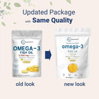 Micro Ingredients Omega 3 Fish Oil Supplements 3,000mg Per Serving, 240 Softgels | Lemon Flavored – Burpless | EPA 540mg + DHA 360mg | Deep Sea Fish
